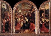 CORNELISZ VAN OOSTSANEN, Jacob Triptych of the Adoration of the Magi fd oil